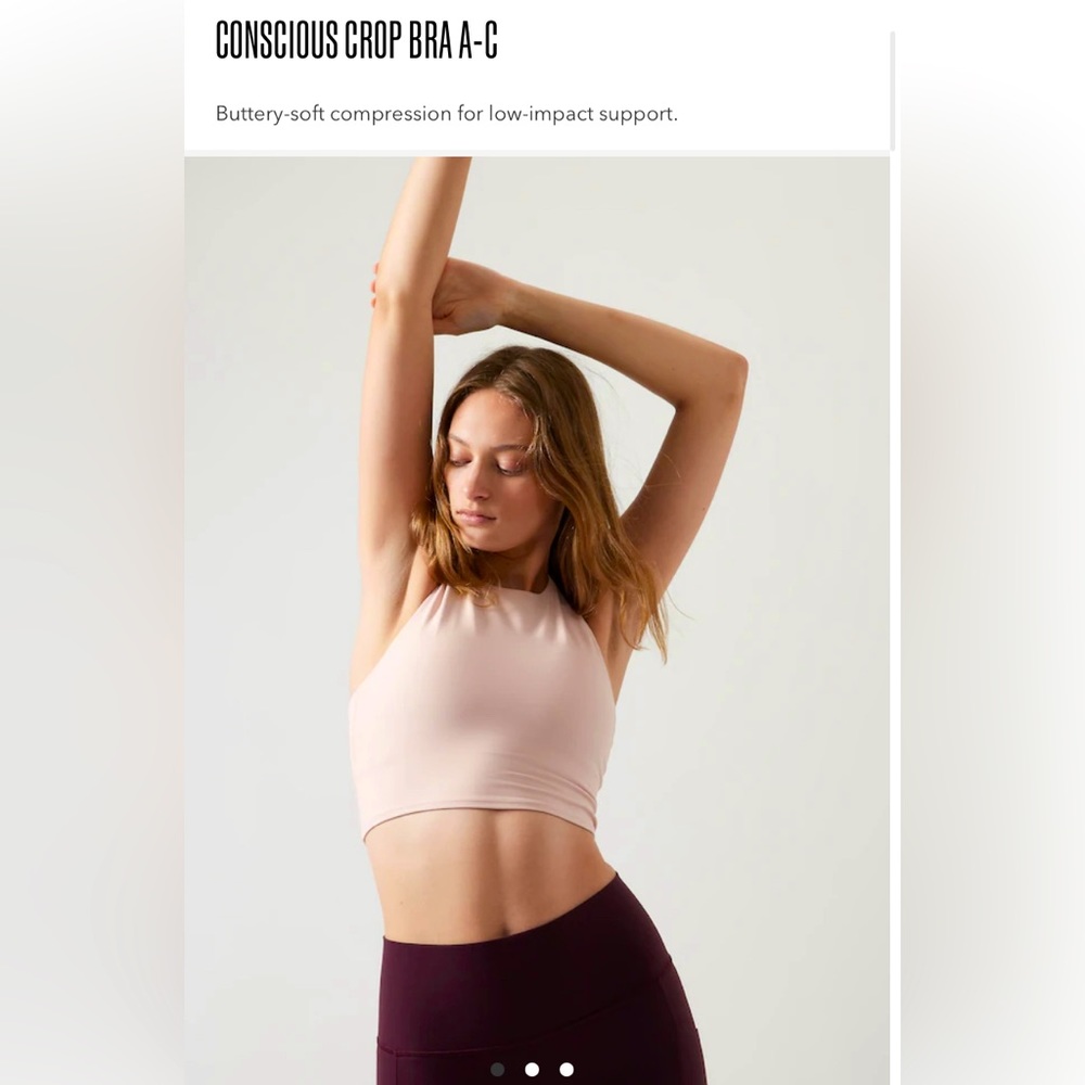 Athleta Orchid Pink Conscious Crop Bra A-C Top